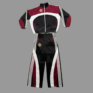 Conjunto Deportivo para Hombre con Pantalones y Chaqueta Elásticos, 100% Poliéster, Logotipo Bordado, Estilo Vintage - Product Image 1