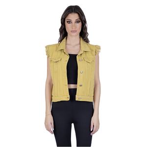 Débardeur Femme Personnalisé Streetwear Uni Manches Effilochées en Laine/Viscose Tricoté Respirant Extensible Haute Qualité - Product Image 1