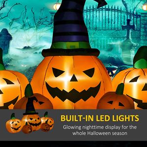 Zucca Gonfiabile di Halloween da 1,2 m con LED per Giardino e Interni, in PVC e Tessuto Oxford Resistente - Product Image 5