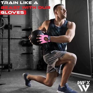 Gants d'entraînement unisexes ZERBJ - Gants de musculation respirants et légers à enfiler, avec rembourrage antidérapant en silicone, sans doigts, pour la salle de sport - Product Image 4