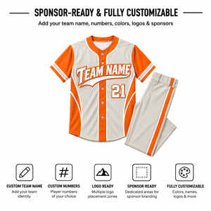 Conjunto de Uniforme de Béisbol Personalizado para Hombre, Adulto, Manga Corta, 100% Poliéster, Absorbe la Humedad, Impresión Sublimada, Nombre del Equipo 21 - Product Image 2