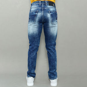 Jeans en denim stretch bleu clair taille mi-haute pour hommes Gex – Vente en gros - Product Image 4