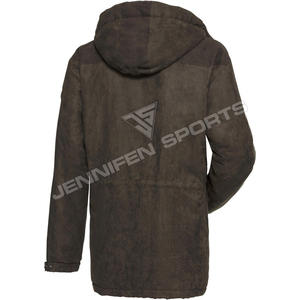 Veste de chasse en coton ciré haut de gamme pour homme, veste de chasse longue personnalisée pour une chaleur optimale - Product Image 2