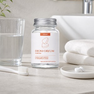 [FROM OREUM] Dentifrice solide en comprimés saveur mandarine de Jeju, 60 comprimés, pour les voyages et les articles de toilette personnels - Product Image 4
