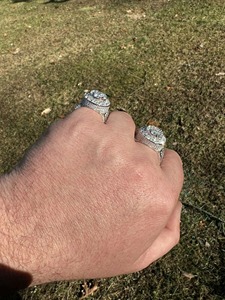 Hiphop Iced Out Moissanite Cluster <b>Ring</b> for <b>Men</b> 925 Sterling <b>Silver</b> Hip Hop Pinky <b>Ring</b> Luxury Rapper Style Statement Jewelry - Product Image 5