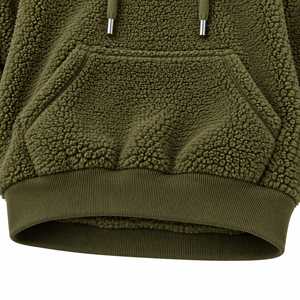 Sweat-shirt vert olive pour homme, coupe classique, style décontracté, pour l'hiver, avec poche, anti-boulochage, par KALEEM QUALITY WEAR - Product Image 4