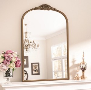 Arched Vintage Wall <b>Mirror</b> – Ornate Gold Decorative <b>Frame</b> <b>Mirror</b> for Living Room, Bedroom & Luxury Home Decor - Product Image 1