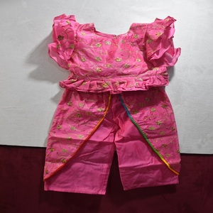 Conjunto de Top y Pantalón Magenta para Niñas, Vestido Informal para Niños, Colecciones de Moda Infantil - Product Image 1