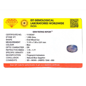 Loose 5.43 Carat Royal Blue Synthetic Sapphire Gemstone for Fine Jewelry - Product Image 4