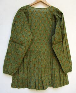 Nueva llegada verde verano Tress impreso mujeres Mini Maxi Vestido de manga larga Mini Maxi escote redondo Mini Maxi vestido para las mujeres - Product Image 5