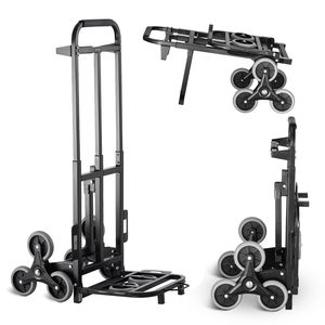 Carrello Saliscale Pieghevole a 6 Ruote con Doppia Maniglia, Capacità 460 Libbre, per Carichi Pesanti - Product Image 1