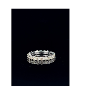 แหวนเพชรเต็มวง 925 เงินสเตอร์ลิง รับรองโดย IGI แหวนหรูหราสำหรับงานปาร์ตี้และงานครบรอบแต่งงาน - Product Image 1