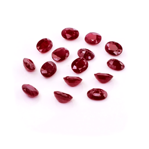 Rubis africains naturels calibrés ovales 5x7mm, pierres précieuses facettées naturelles, prêtes à l'emploi pour la création de bijoux - Product Image 5