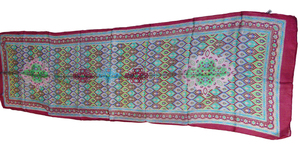 Pañuelo Largo de Seda con Estampado Étnico para Mujer, Patrón Geométrico, Accesorio de Moda Multifuncional para Todas las Temporadas - Product Image 4