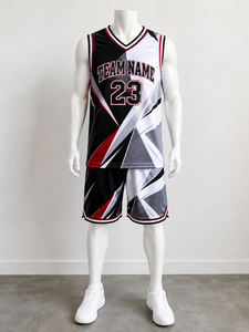 Custom Sublimated Basketball Jersey Team Name 23 V-Neck Sleeveless Unisex Adult Regular Fit Breathable <b>Mesh</b> Tank <b>Top</b> - Product Image 4