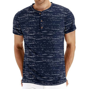 T-shirt Henley Homme Personnalisé 2026 en Jersey Coton Spandex Imprimé à Manches Courtes, Style Décontracté Uni, 3 Boutons, T-shirts Vierge - Product Image 6