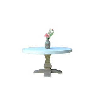 Juego de Mesa de Comedor de Concreto Celeste de Estilo Moderno, Ligero, Duradero, Impermeable, No Plegable, para Uso en Interiores y Exteriores, VIETCRAFTCHAIN - Product Image 2
