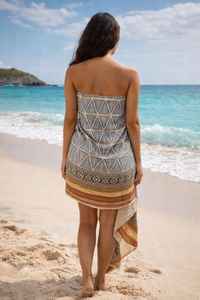 Robes de plage sans manches pour femmes, style vintage, respirantes, longues, imprimées, avec des robes de plage de créateurs pour femmes, en promotion. - Product Image 3