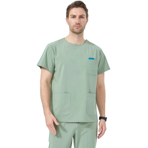 Blouse de laboratoire unisexe bleue pour hôpital, uniforme avec poches colorées, personnalisation du logo, détection d'aiguilles, marque personnalisée, OEM - Product Image 5