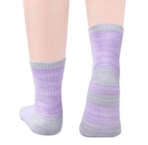 Chaussettes de sport pour hommes, antidérapantes, respirantes, en tricot de spandex, couleur unie violet-gris, pour l'été - Product Image 3