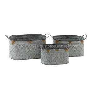 Cubo de maceta de acero galvanizado a prueba de herrumbre con diseño de boceto de retrete, ideal para arreglos florales de boda rústicos temáticos - Product Image 2