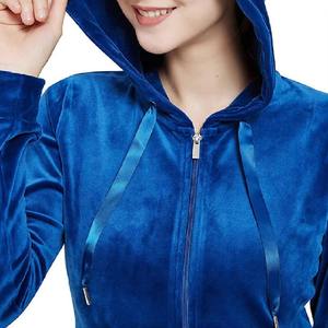 Hoodies pour femmes, sweat-shirt à capuche zippé avec cordon de serrage, veste courte décontractée et confortable, hauts de sport, tenues d'automne, vêtements d'hiver - Product Image 5