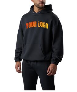 Custom Made 500 GSM Hombres Invierno Sólido Peso pesado 100% Algodón Chándal Logotipo impreso personalizado Pantalones de chándal Sudadera con capucha Ajuste regular - Product Image 2