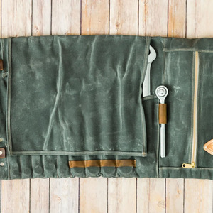 Genuine <b>leather</b> <b>tool</b> roll organizer supplier wholesale custom OEM export quality portable storage in affordable price - Product Image 6