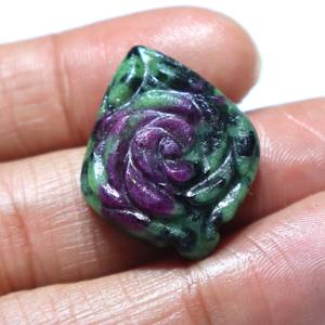 Cabujón de Zoisita Rubí Natural Tallado, Gema de Rubí Tallada a Mano, Piedra Suelta Lisa, Proveedor Mayorista para Joyería - Product Image 1