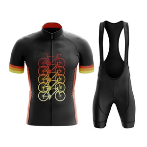 Conjunto de Jersey y Pantalones Cortos de Ciclismo Personalizados para Hombre, 100% Poliéster, de Secado Rápido, Uniforme Deportivo para Adultos, Superventas - Product Image 3