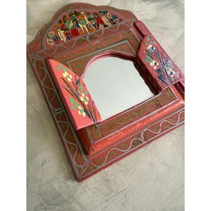 Wholesale Teak Wood <b>Wall</b> <b>Mirror</b> Hand-Painted Design Antique - Product Image 6