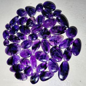 Cabujones de Amatista Natural en Forma de Estrella, Gemas Sueltas con Reverso Plano Pulido, 20-45mm, 8-12g, para Fabricación de Joyas, Precio al por Mayor - Product Image 1