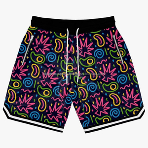Shorts de basketball personnalisés de haute qualité à prix abordable avec logo brodé, shorts de basketball en mesh tendance pour hommes, shorts de basketball pour femmes - Product Image 4