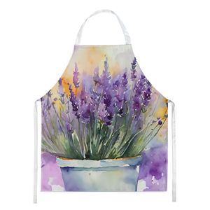 Grand tablier multicolore unisexe à aquarelle lavande pour adultes pour la cuisine, la pâtisserie, le jardinage et la cuisine. - Product Image 1