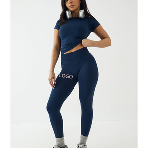 Leggings Deportivos Personalizados con Efecto Push-Up, Cintura Alta, Bolsillo, Spandex, Nailon, Color Sólido, para Gimnasio y Yoga - Product Image 4