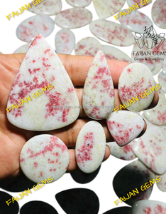 Cuarzo Cinabrio Natural de Alta Calidad, Cabujón de Gema Suelta en Todas las Formas para Joyería Artesanal, FAIJAN GEMS, Tercera Marca - Product Image 3