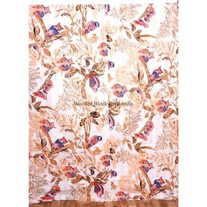 Manta Kantha de Algodón 100% Orgánico, Hecha a Mano, con Estampado de Búho, Estilo Vintage, Ecológica, para Todas las Estaciones, Tamaño Doble, Impresión Kantha - Product Image 1