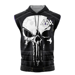 Sudadera con capucha sin mangas unisex de poliéster para sublimación, con cremallera, resistente a la decoloración, para fitness, venta al por mayor, muestra gratuita del fabricante, estilo y calidad. - Product Image 2