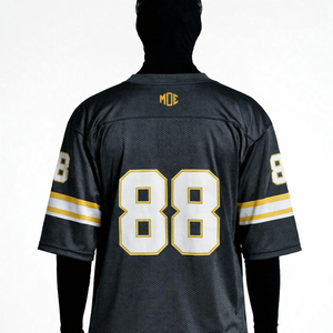 Oferta Especial: Camiseta de Fútbol Americano Personalizada con Textura, para Hombre, Transpirable, de Poliéster, Cuello en V, Uniforme Deportivo, OEM, Marca Privada, Proveedor al por Mayor - Product Image 6