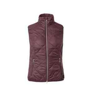 Chaleco Acolchado Color Borgoña para Mujer, Sin Mangas, Cierre Frontal con Cremallera, Bolsillos Laterales, Material de Poliéster y Algodón, Logotipo Personalizado, Modelo VI-HRJ-0021 - Product Image 1