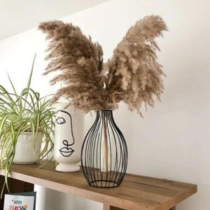 Classic Round Metal Flower Vase Timeless Design <b>Decorative</b> Vase for Living Room <b>Table</b> <b>Decor</b> and Gifting Use - Product Image 2