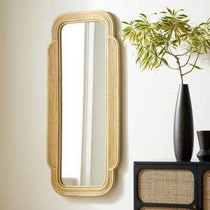 Premium arched rattan <b>floor</b> <b>standing</b> <b>mirrors</b> best price wholesale full length <b>mirror</b> with stand - Product Image 6