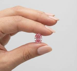 Diamant ovale de 1,51 carat, rose vif fantaisie, VS1, cultivé en laboratoire, certifié IGI, coupe excellente et polissage artisanal en Inde - Product Image 1