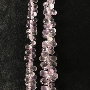 Cuentas Sueltas de Amatista Rosa 100% Natural, Facetadas en Forma de Gota, de 5x8-7x11.50mm, Grado AAA, Certificadas por IGI, Joyería Vivaaz Gems - Product Image 1