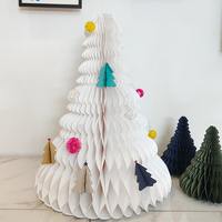 Sapin de Noël en papier artistique de 31,5 po (80 cm) avec impression offset 4 couleurs, modèle CE-8P055, provenant de Taïwan, décoration de fête