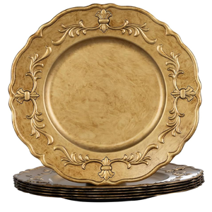 Plato de cobre con textura audaz y borde ancho martillado, con un brillo metálico cálido. Disponible a precio de mayorista en serie - Product Image 4