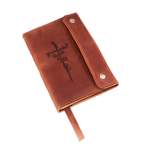 ปกหนังสือไบเบิลหนังแท้แบบสั่งทำพิเศษ พร้อมสลักชื่อและช่องใส่ของ - Product Image 1