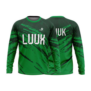 Maillots de sport pour hommes à manches longues, respirants, antibactériens, écologiques, à séchage rapide, imprimés sur mesure, vêtements de compression, vêtements de loisirs - Product Image 3