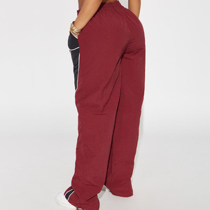 Ensemble de survêtement pour femme, couleur marron, blocs de couleur, manches longues, coupe ample, pantalon sportif deux pièces avec bande latérale, à porter toute l'année - Product Image 6