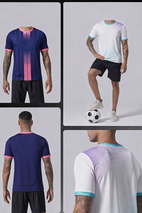 Camiseta transpirable de verano para hombre, camiseta deportiva para correr, camiseta de manga corta informal con cuello redondo, camiseta extragrande. - Product Image 2